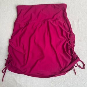 Women's Swim Skirt in Vibrant Pink (High-Waisted, XL)